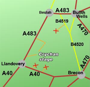 crychan rally stage, South Wales